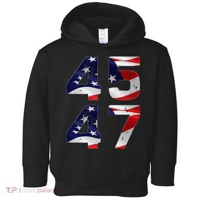 45 47 Usa Flag Toddler Hoodie