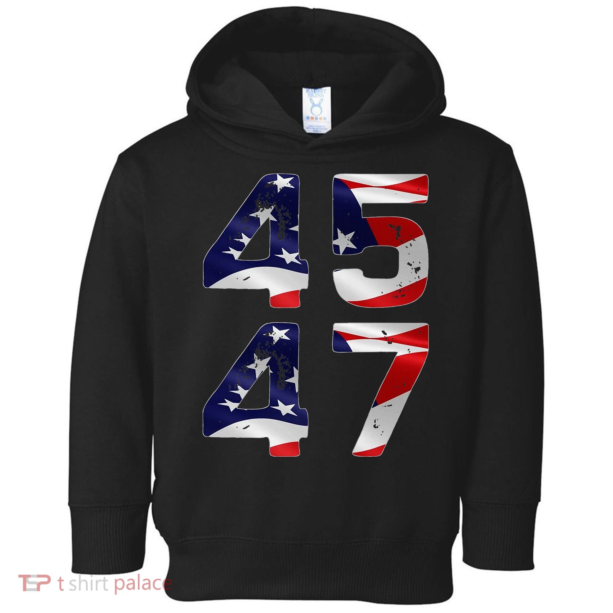 45 47 Usa Flag Toddler Hoodie