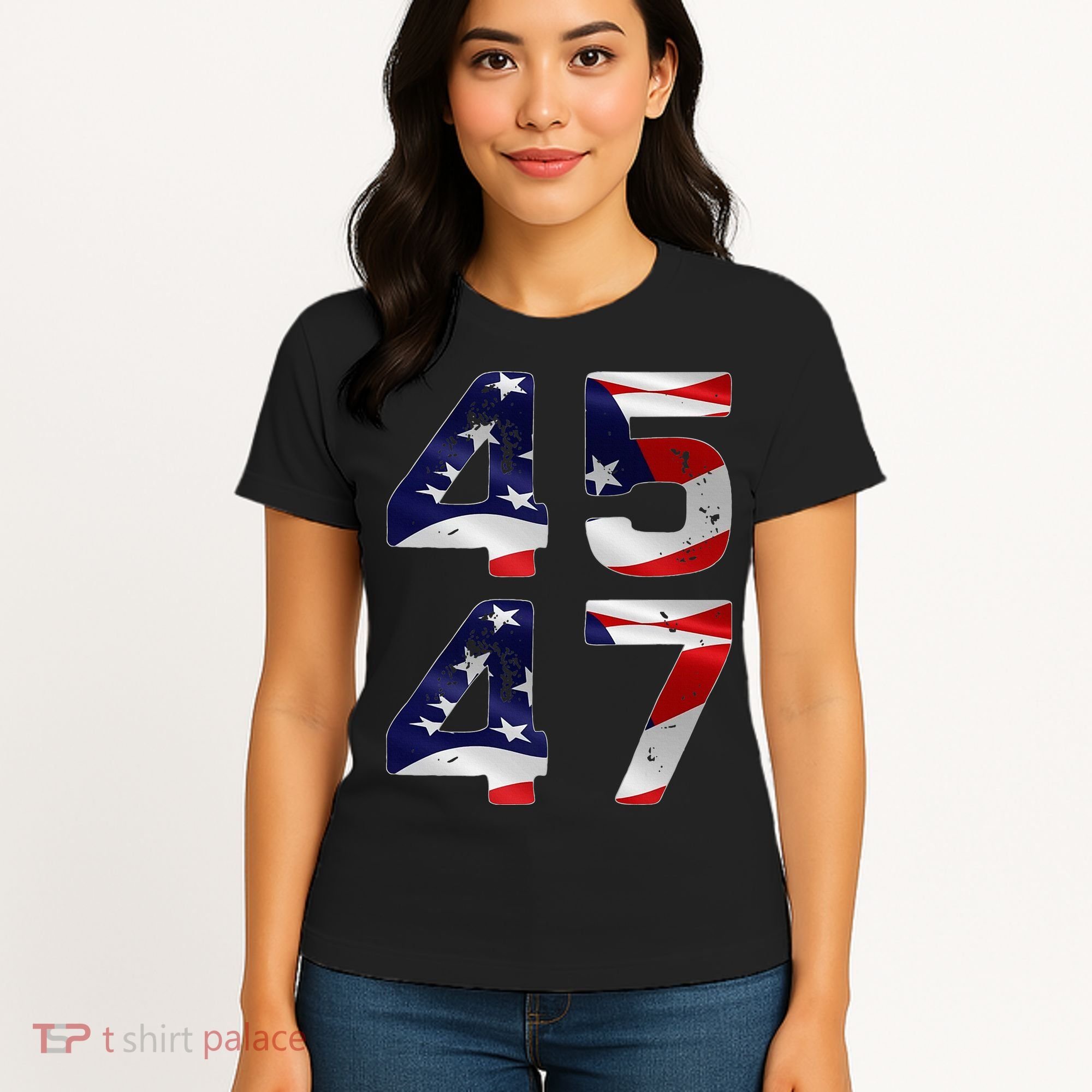 45 47 Usa Flag Women's T-Shirt