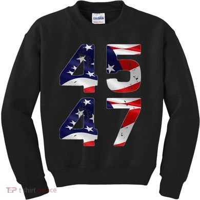 45 47 Usa Flag Kids Sweatshirt