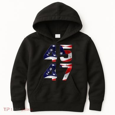 45 47 Usa Flag Kids Hoodie