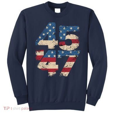 45 47 Vintage American Flag Sweatshirt