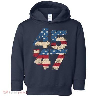 45 47 Vintage American Flag Toddler Hoodie