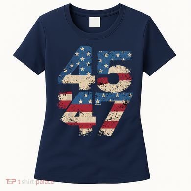 45 47 Vintage American Flag Women's T-Shirt