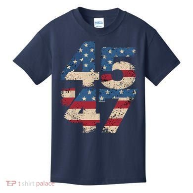 45 47 Vintage American Flag Kids T-Shirt