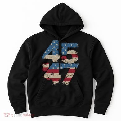 45 47 Vintage American Flag Hoodie
