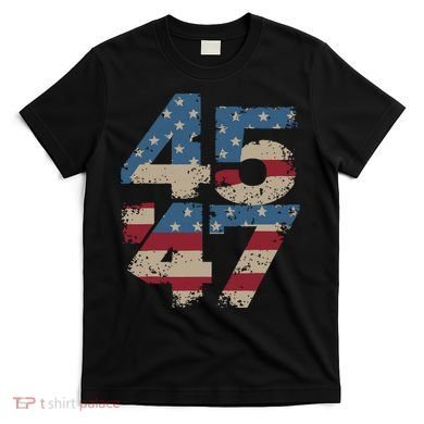 45 47 Vintage American Flag T-Shirt
