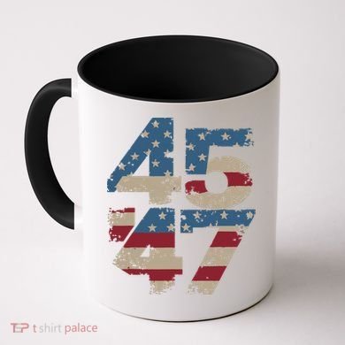 45 47 Vintage American Flag Coffee Mug