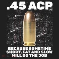 45 ACP Bullet Short Fat Slow Will Do To The Job Hat thumb 2