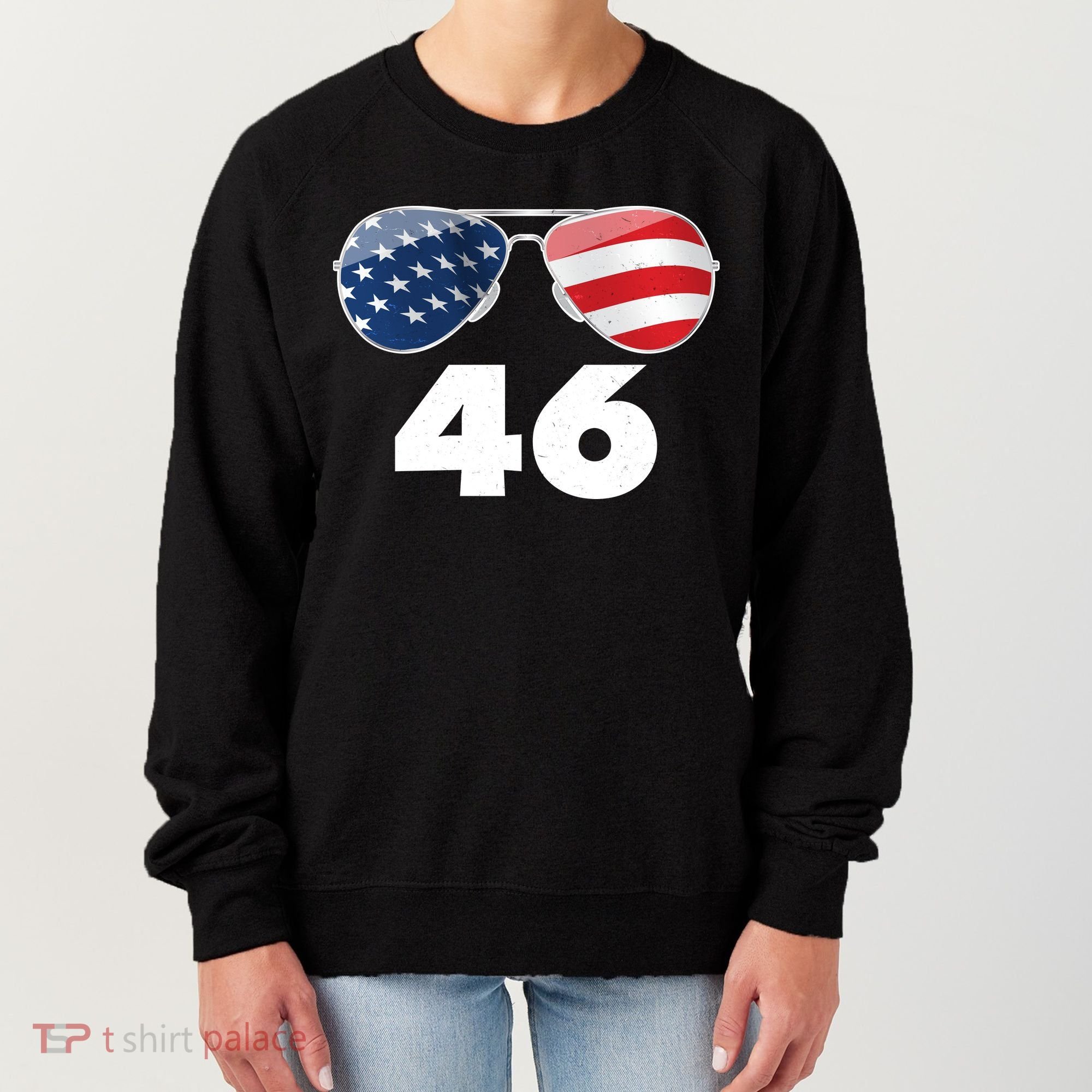 46th President Joe Biden Aviators American Flag Women's Sweatshirt