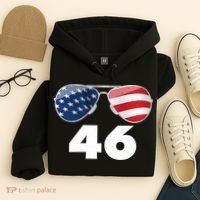 46th President Joe Biden Aviators American Flag Hoodie thumb 4