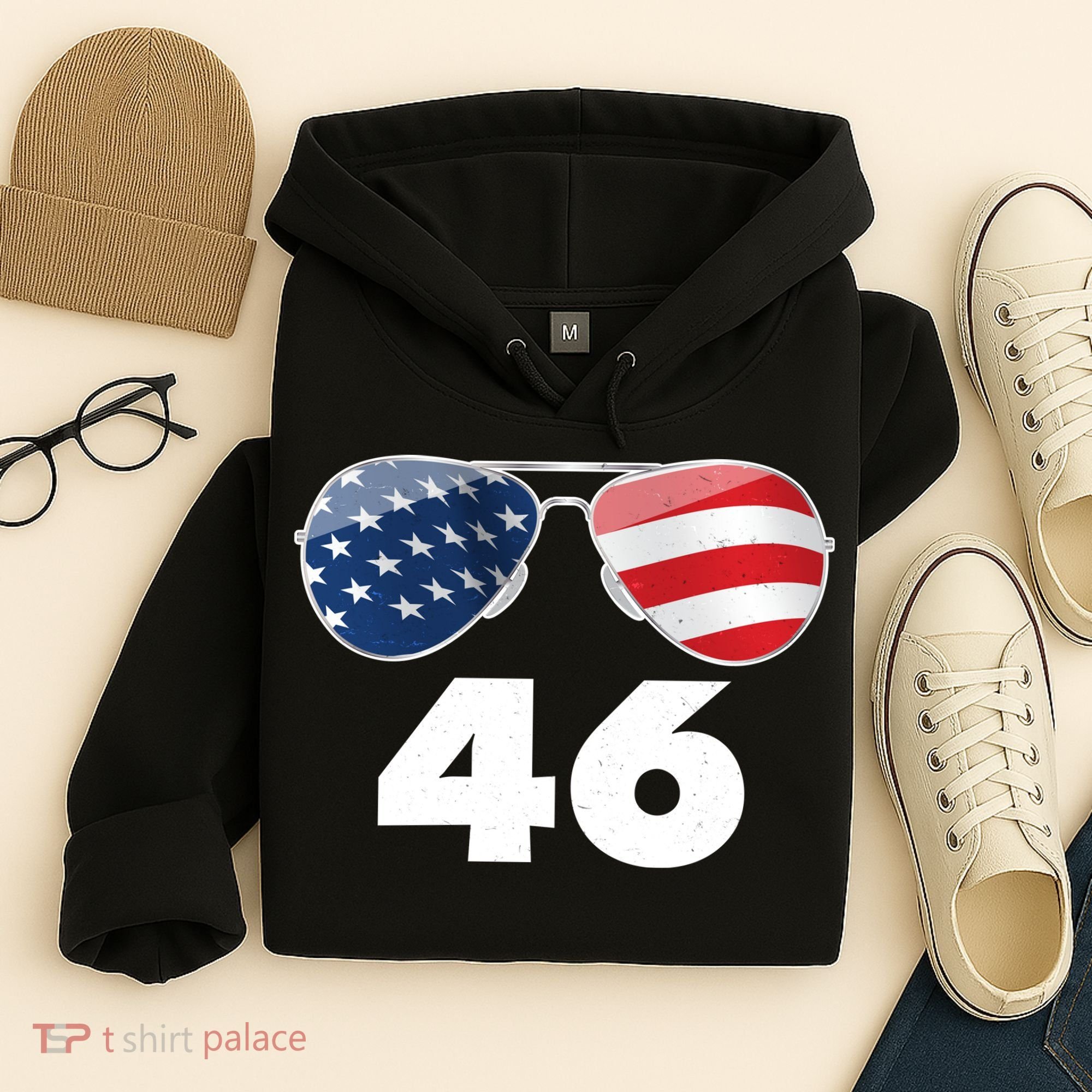 46th President Joe Biden Aviators American Flag Hoodie