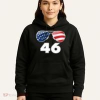 46th President Joe Biden Aviators American Flag Hoodie thumb 5
