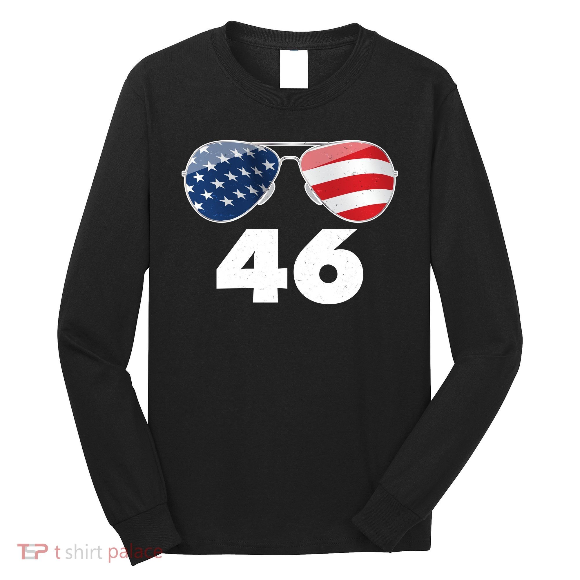 46th President Joe Biden Aviators American Flag Long Sleeve Shirt