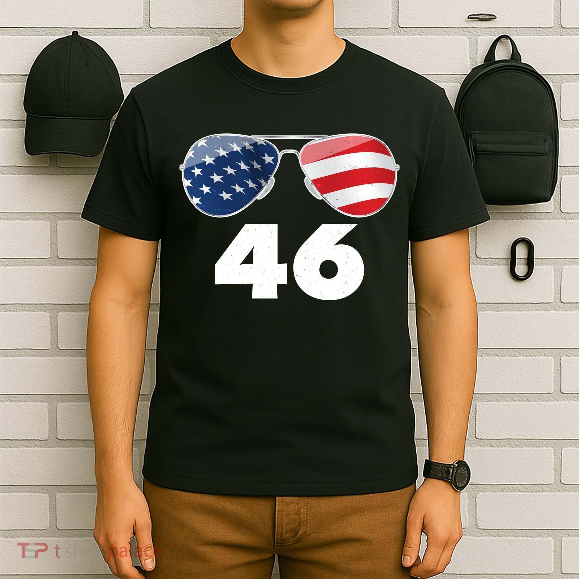 46th President Joe Biden Aviators American Flag T-Shirt
