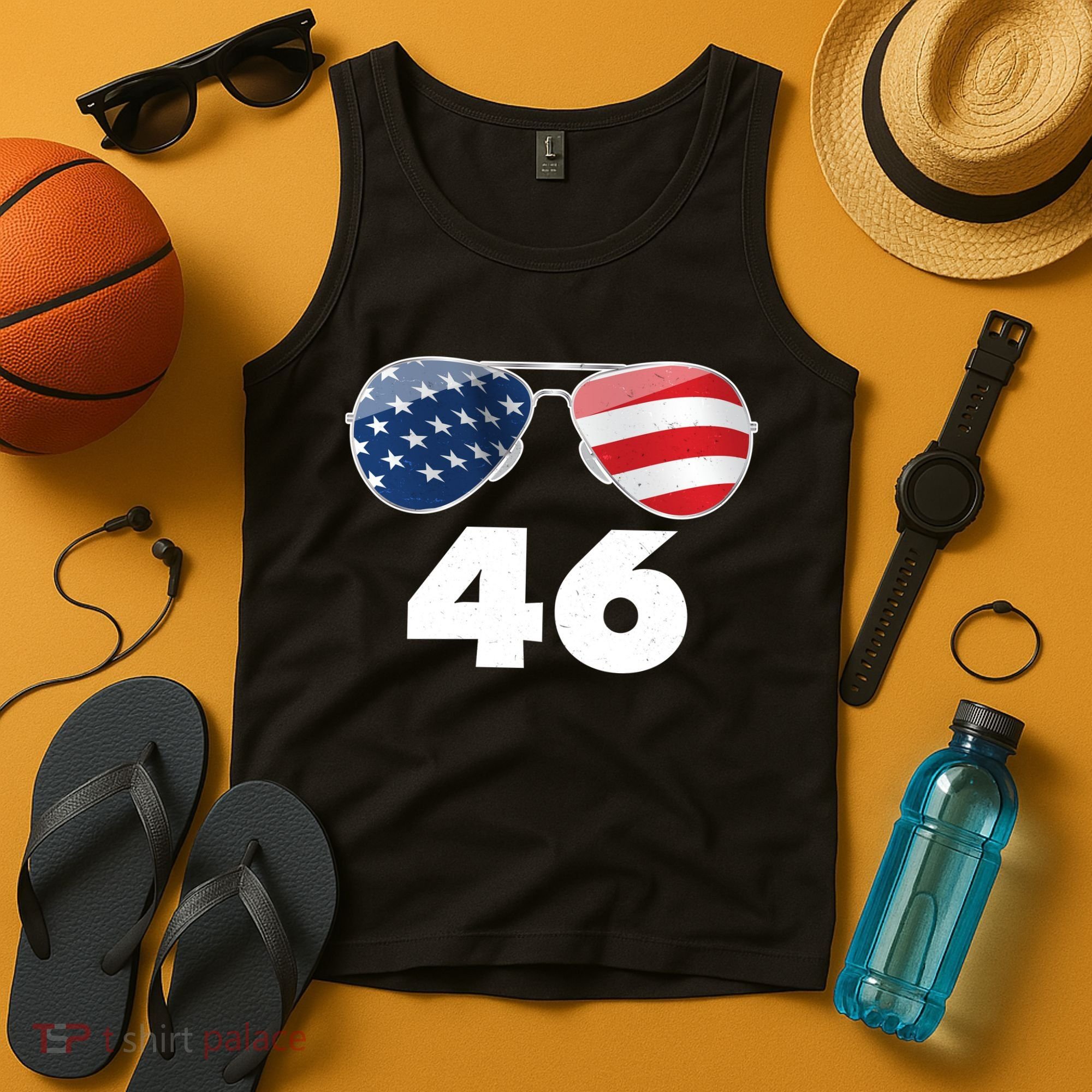 46th President Joe Biden Aviators American Flag Tank Top