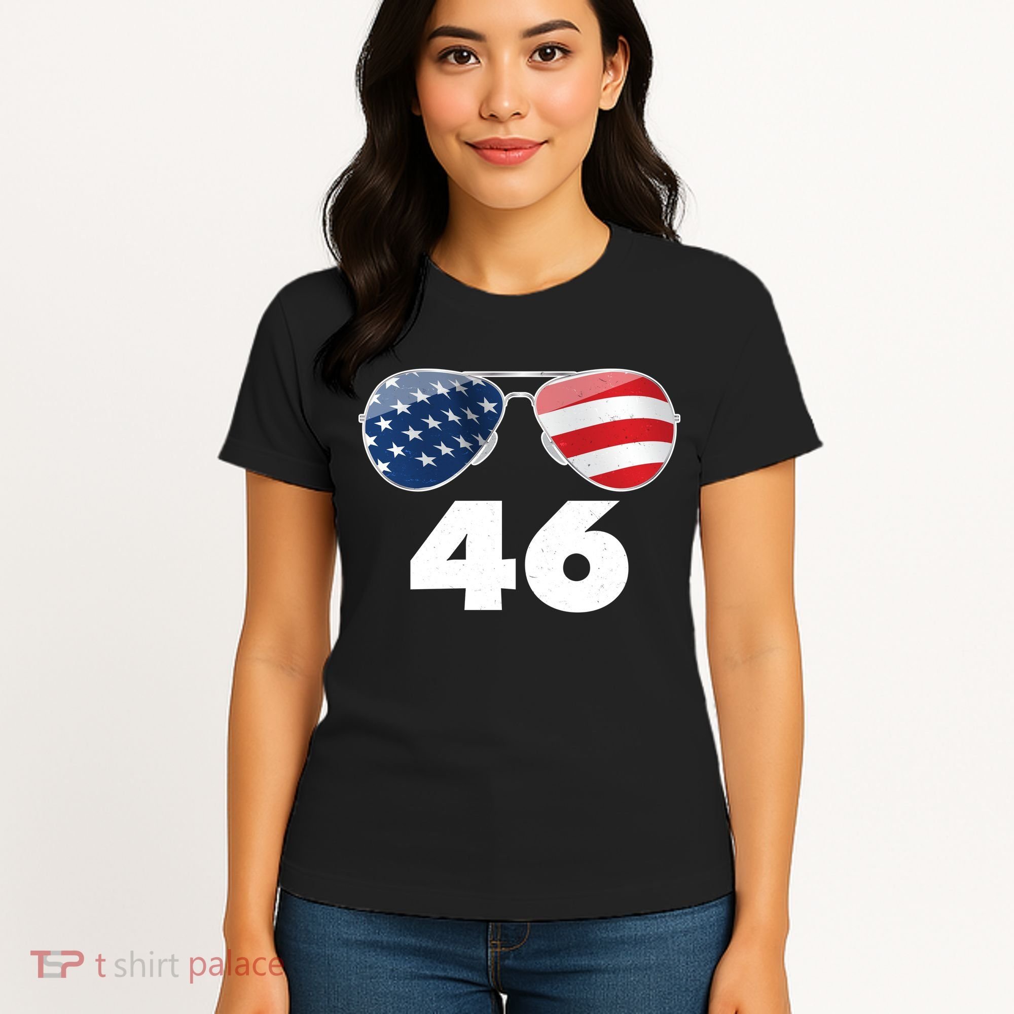 46th President Joe Biden Aviators American Flag Women's T-Shirt