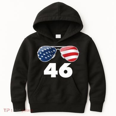 46th President Joe Biden Aviators American Flag Kids Hoodie