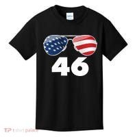 46th President Joe Biden Aviators American Flag Kids T-Shirt thumb 0
