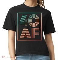 40 Af 40th Birthday Forty Years Old Retro Comfort Colors Boxy T-Shirt thumb 0