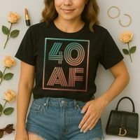 40 Af 40th Birthday Forty Years Old Retro Comfort Colors Boxy T-Shirt thumb 2