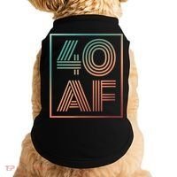 40 Af 40th Birthday Forty Years Old Retro Doggie Tank thumb 0