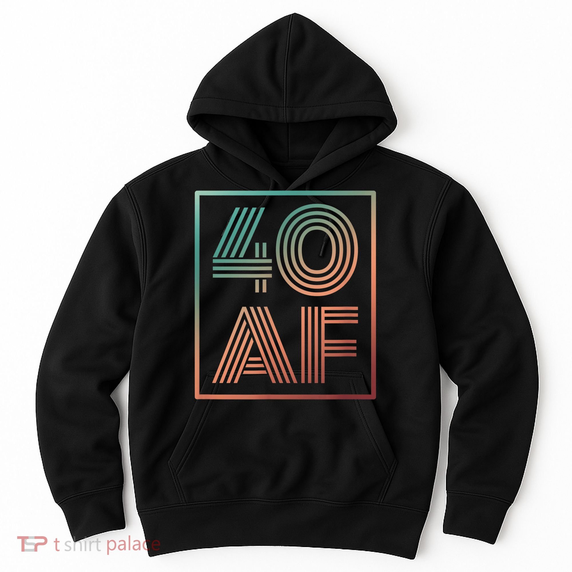 40 Af 40th Birthday Forty Years Old Retro Hoodie