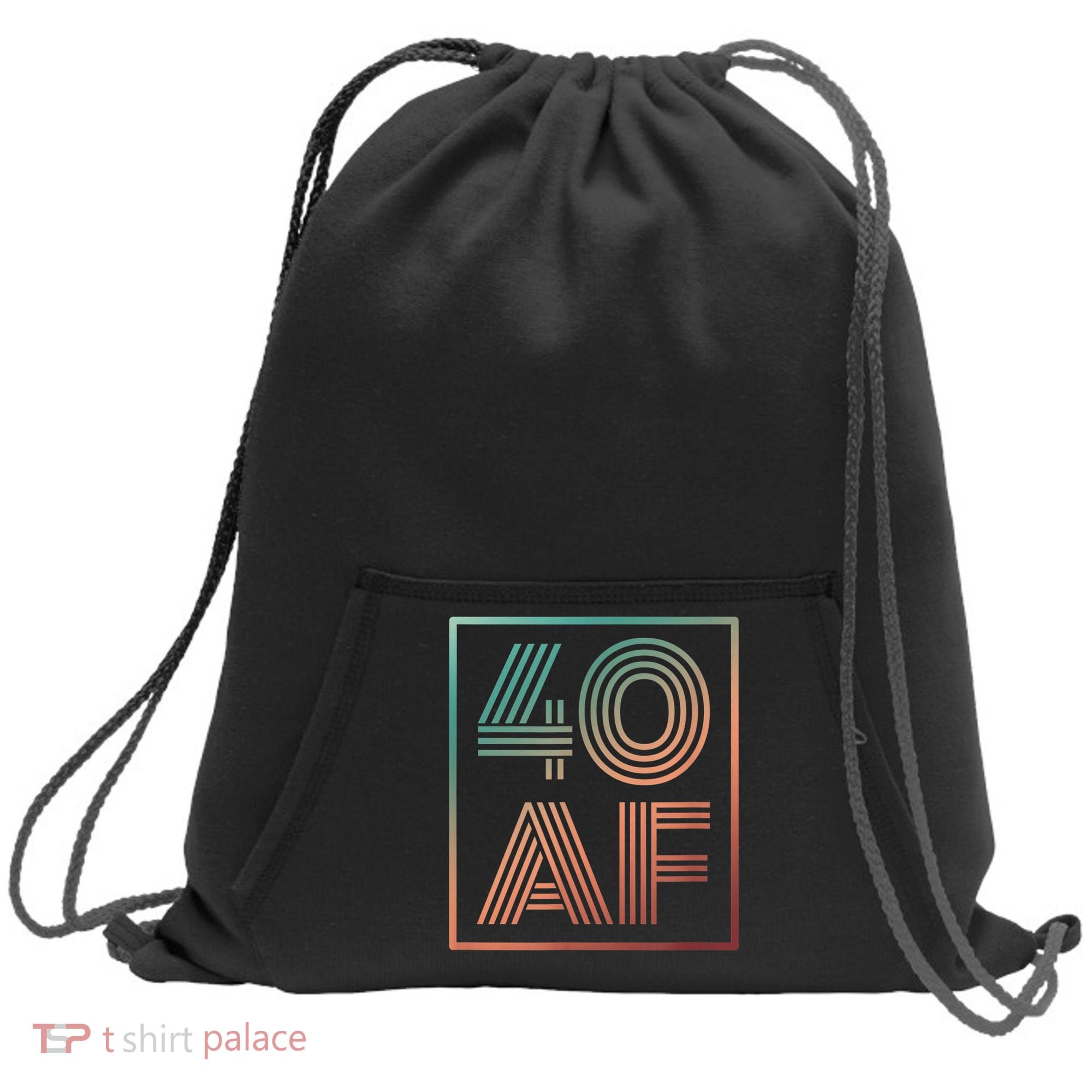 40 Af 40th Birthday Forty Years Old Retro Sweatshirt Cinch Pack Bag