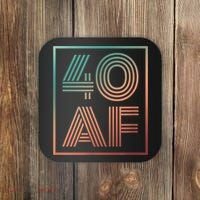 40 Af 40th Birthday Forty Years Old Retro Coaster thumb 0