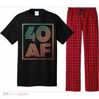 40 Af 40th Birthday Forty Years Old Retro Pajama Set thumb 0