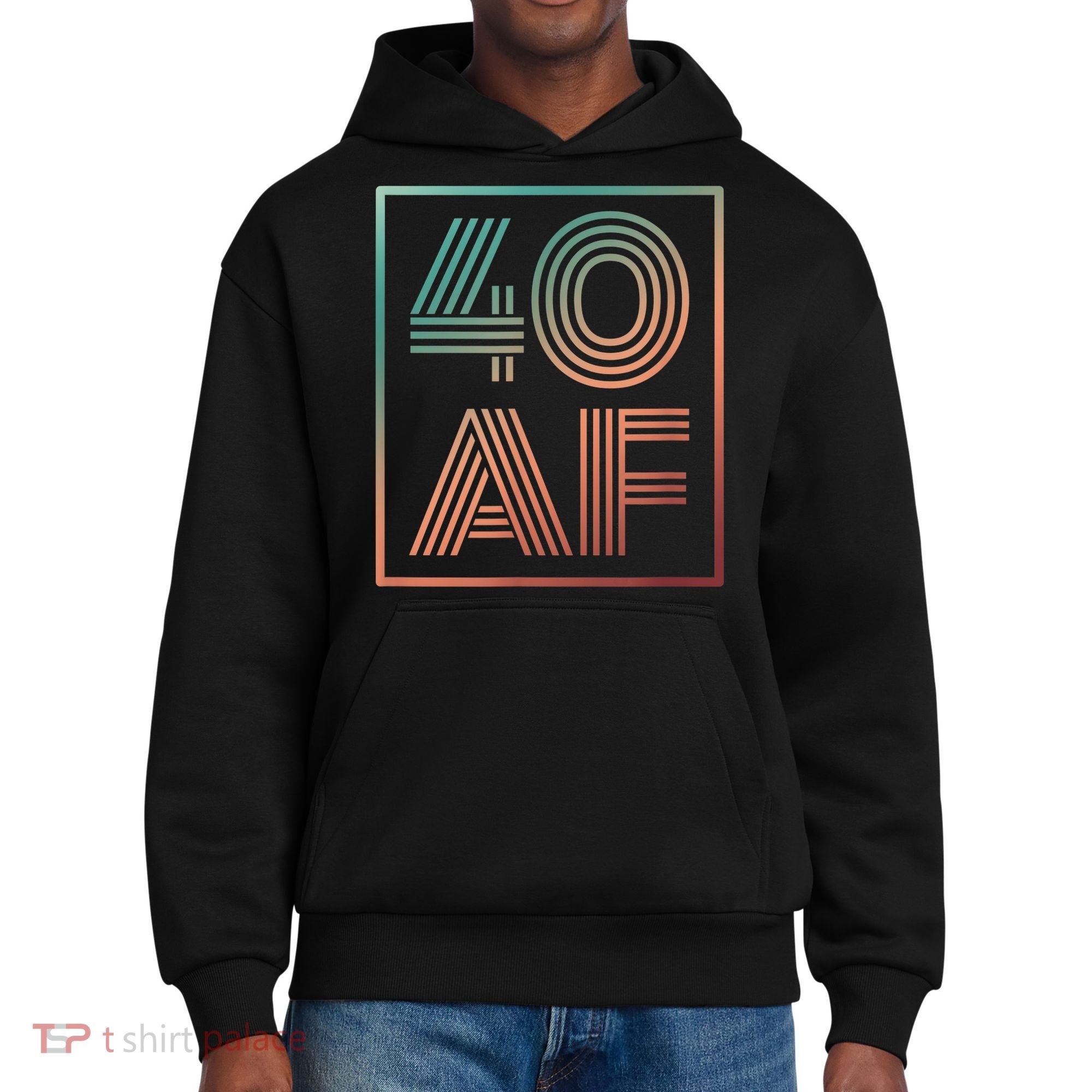 40 Af 40th Birthday Forty Years Old Retro District V.I.T. Heavyweight Hoodie