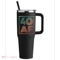 40 Af 40th Birthday Forty Years Old Retro 40oz Vacuum Insulated Stainless Steel Travel Tumbler thumb 0