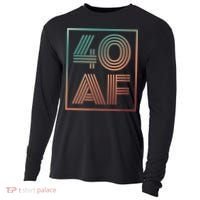 40 Af 40th Birthday Forty Years Old Retro Cooling Performance Long Sleeve Crew thumb 0