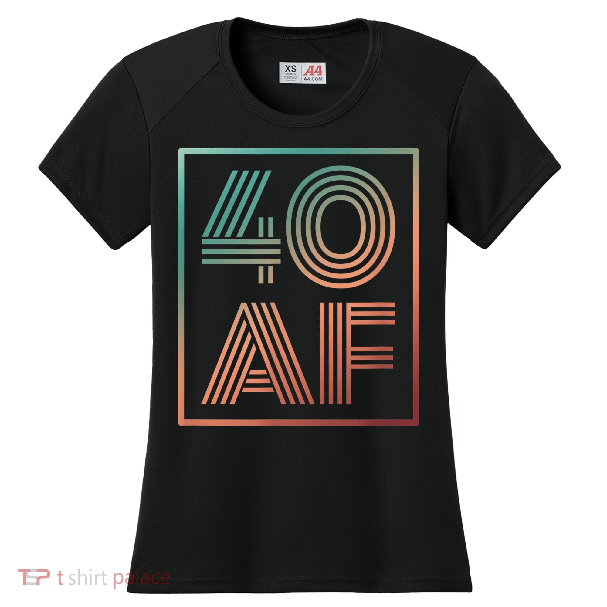 40 Af 40th Birthday Forty Years Old Retro Women's Cooling Performance Crew T-Shirt