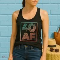 40 Af 40th Birthday Forty Years Old Retro Women's Tank Top thumb 2