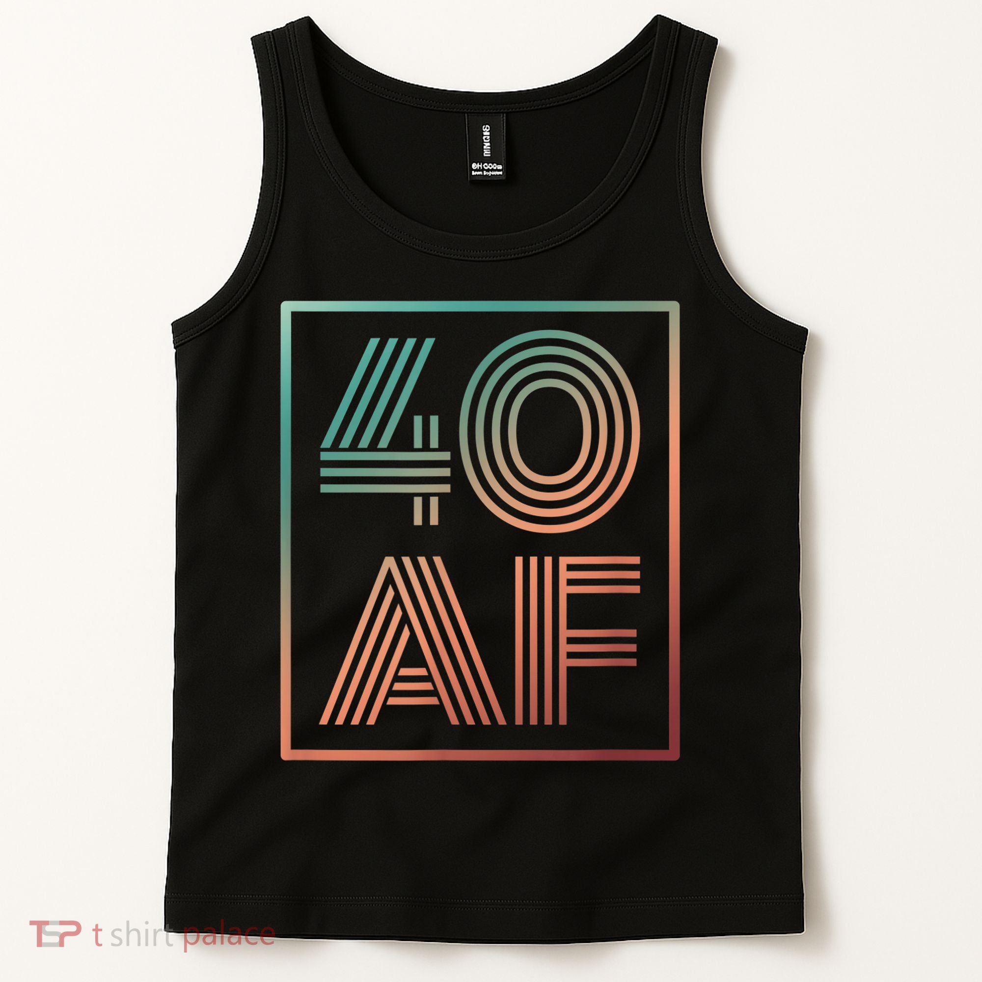 40 Af 40th Birthday Forty Years Old Retro Tank Top
