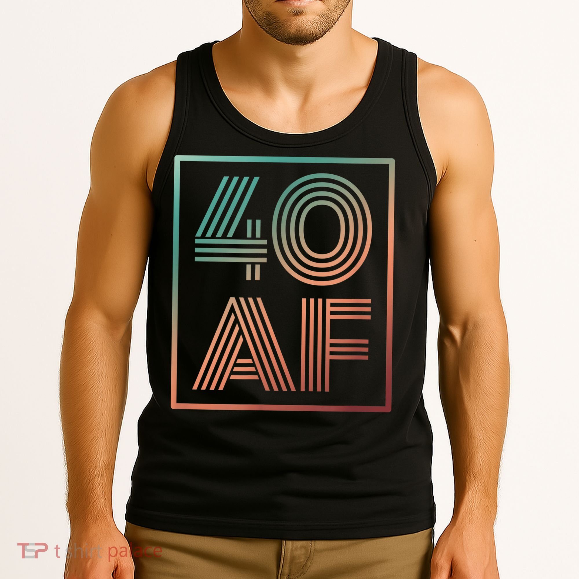 40 Af 40th Birthday Forty Years Old Retro Tank Top