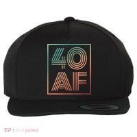 40 Af 40th Birthday Forty Years Old Retro Wool Snapback Cap thumb 0