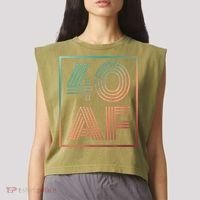 40 Af 40th Birthday Forty Years Old Retro Garment-Dyed Women's Muscle Tee thumb 2