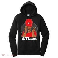 404 Atlien Atlanta Atl Area Code Black Woman Afro Women's Hoodie thumb 0