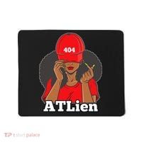 404 Atlien Atlanta Atl Area Code Black Woman Afro Mousepad thumb 0