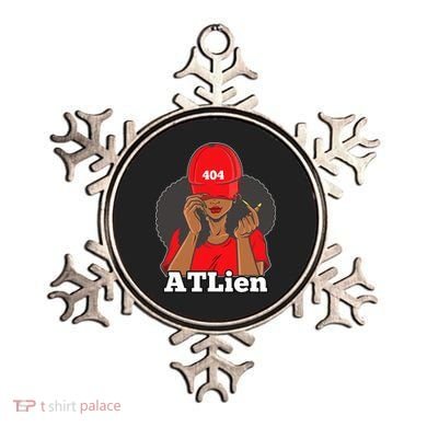 404 Atlien Atlanta Atl Area Code Black Woman Afro Ornament