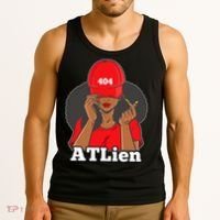 404 Atlien Atlanta Atl Area Code Black Woman Afro Tank Top thumb 3