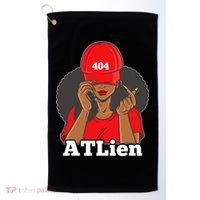 404 Atlien Atlanta Atl Area Code Black Woman Afro Golf Towel thumb 0