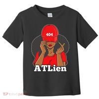 404 Atlien Atlanta Atl Area Code Black Woman Afro Toddler T-Shirt thumb 0