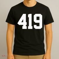 419 Area Code Toledo Sylvania Mansfield Lima Findlay Ohio T-Shirt thumb 3