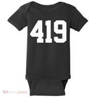 419 Area Code Toledo Sylvania Mansfield Lima Findlay Ohio Baby Bodysuit thumb 0