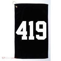 419 Area Code Toledo Sylvania Mansfield Lima Findlay Ohio Golf Towel thumb 0
