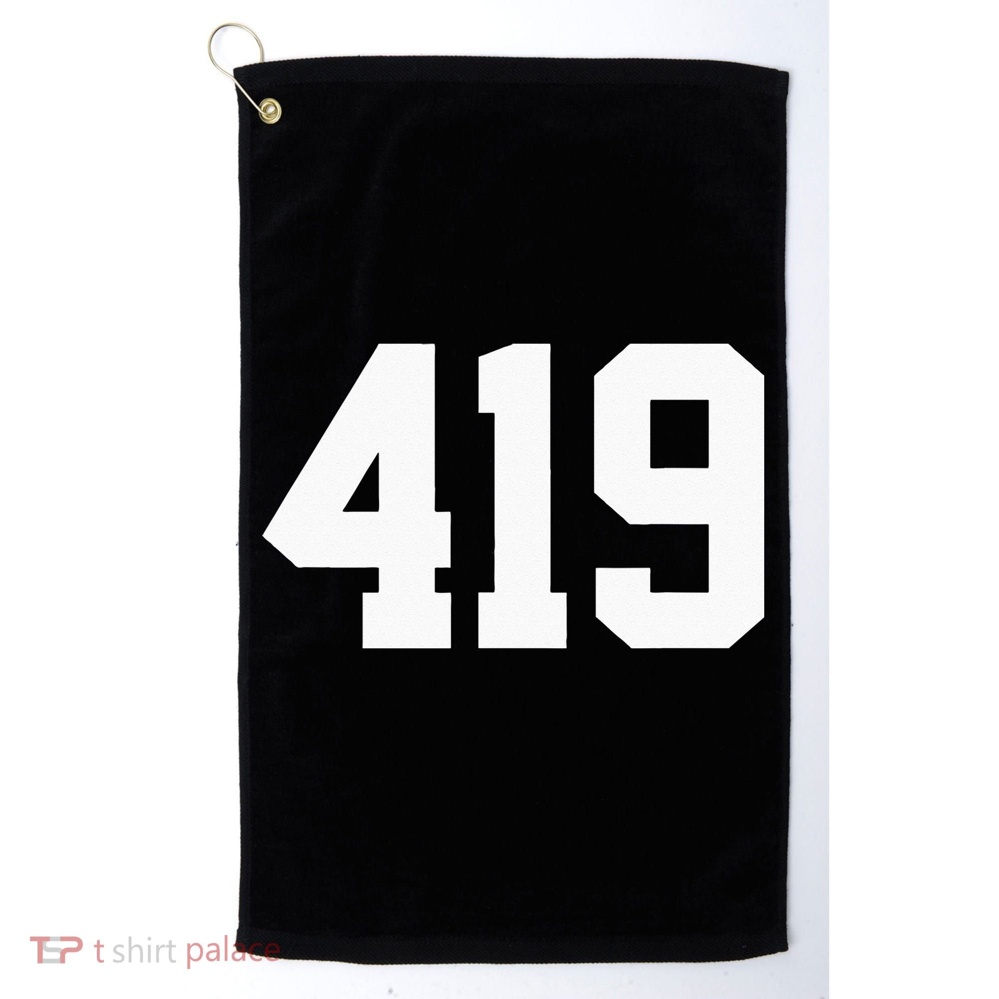 419 Area Code Toledo Sylvania Mansfield Lima Findlay Ohio Golf Towel
