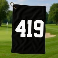 419 Area Code Toledo Sylvania Mansfield Lima Findlay Ohio Golf Towel thumb 1
